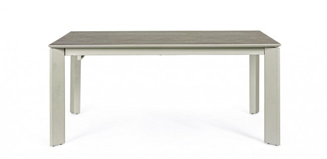 Tavolo da pranzo allungabile con piano in ceramica - MALIK Dimensione: 160x90, Colore: Grigio