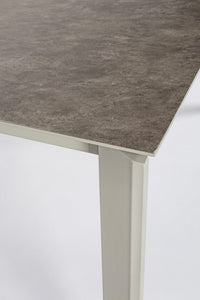 Tavolo da pranzo allungabile con piano in ceramica - MALIK Dimensione: 160x90, Colore: Grigio