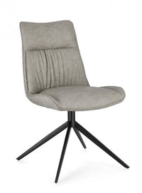 Set 2 Sedie Ecopelle Tortora Moderna da Interno - ARIA Colore: Tortora