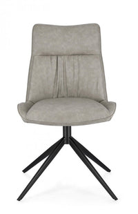 Set 2 Sedie Ecopelle Tortora Moderna da Interno - ARIA Colore: Tortora