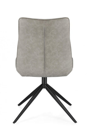 Set 2 Sedie Ecopelle Tortora Moderna da Interno - ARIA Colore: Tortora