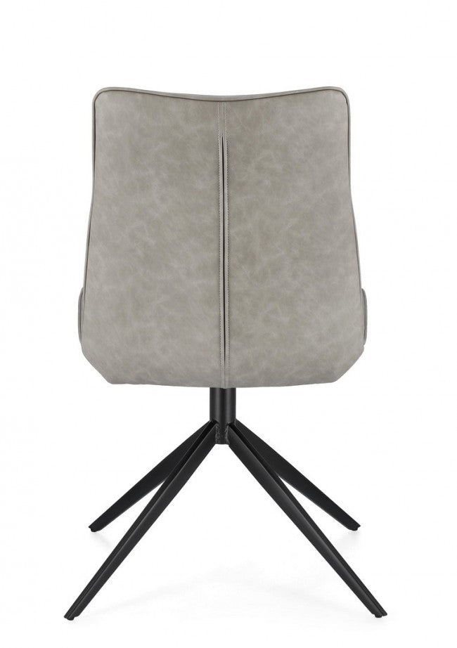 Set 2 Sedie Ecopelle Tortora Moderna da Interno - ARIA Colore: Tortora