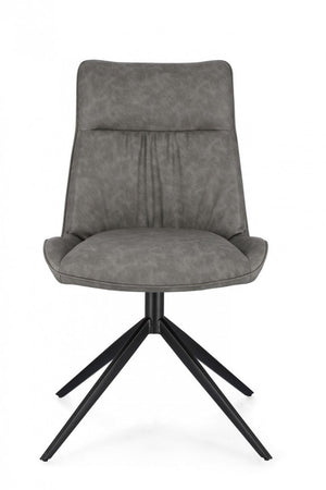 Set 2 Sedie Ecopelle Tortora Moderna da Interno - ARIA Colore: Grigio