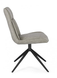 Set 2 Sedie Ecopelle Tortora Moderna da Interno - ARIA Colore: Tortora