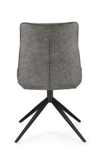 Set 2 Sedie Ecopelle Tortora Moderna da Interno - ARIA Colore: Grigio