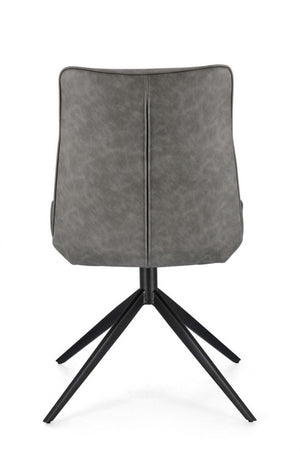 Set 2 Sedie Ecopelle Tortora Moderna da Interno - ARIA Colore: Grigio