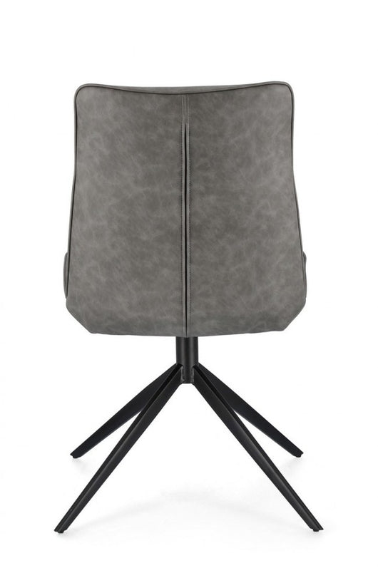 Set 2 Sedie Ecopelle Tortora Moderna da Interno - ARIA Colore: Grigio