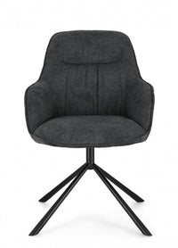 Set 2 Poltrone in Ecopelle Nera Moderna da Interno - EFFORTLESS Colore: Nero