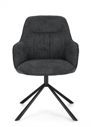 Set 2 Poltrone in Ecopelle Nera Moderna da Interno - EFFORTLESS Colore: Nero