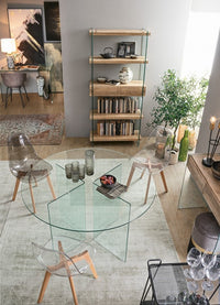 Set 4 Sedie Resina Grigia Moderna da Interno - TALIA Colore: Grigio