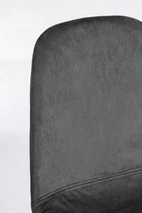 Set 4 Sedie Velluto Verde Moderne da Interno - STRUCTURE Colore: Grigio