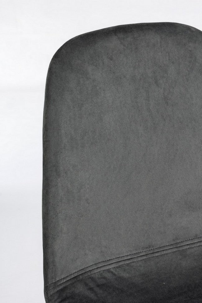 Set 4 Sedie Velluto Verde Moderne da Interno - STRUCTURE Colore: Grigio