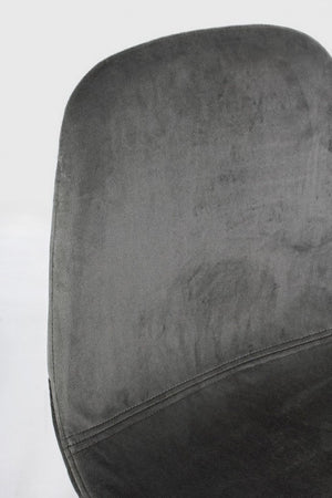 Set 2 Sgabelli Bar Velluto Grigio Moderno da Interno - STRUCTURE Colore: Grigio