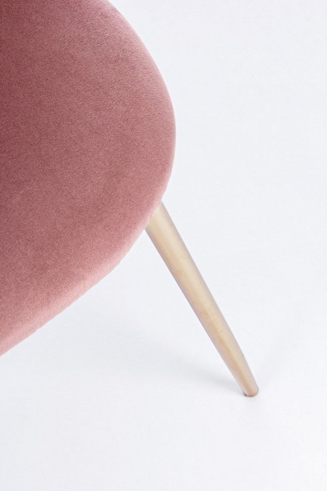 Set 4 Sedie in Velluto Bianco Moderno da Interno - GABRIELLA Colore: Rosa