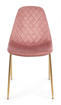Set 4 Sedie in Velluto Tortora Moderno da Interno - KAYLA Colore: Rosa
