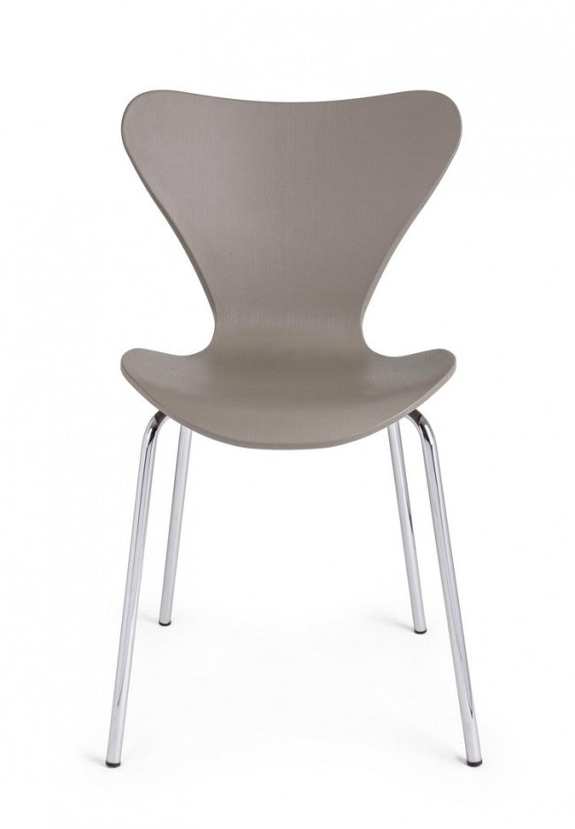 Set 4 Sedie Resina Grigio Moderne da Interno - LINDSAY Colore: Grigio