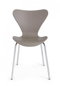 Set 4 Sedie Resina Grigio Moderne da Interno - LINDSAY Colore: Grigio