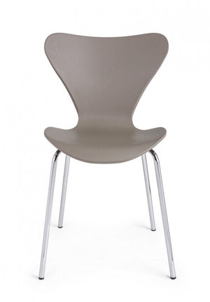 Set 4 Sedie Resina Grigio Moderne da Interno - LINDSAY Colore: Grigio