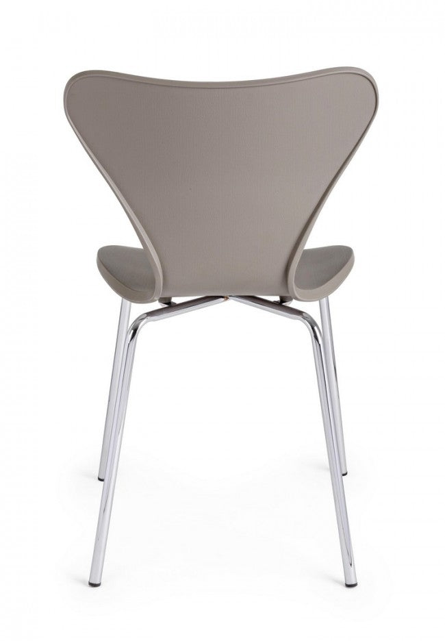 Set 4 Sedie Resina Grigio Moderne da Interno - LINDSAY Colore: Grigio