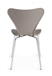 Set 4 Sedie Resina Grigio Moderne da Interno - LINDSAY Colore: Grigio