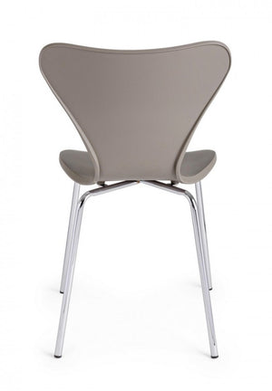 Set 4 Sedie Resina Grigio Moderne da Interno - LINDSAY Colore: Grigio