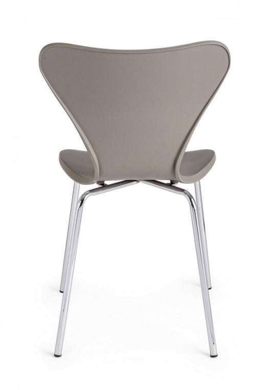 Set 4 Sedie Resina Grigio Moderne da Interno - LINDSAY Colore: Grigio