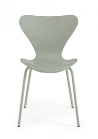 Set 4 Sedie Resina Grigio Moderne da Interno - LINDSAY Colore: Verde