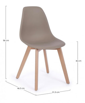 Poltrona Sospesa con corda intrecciata - JASMINE Colore: Tortora