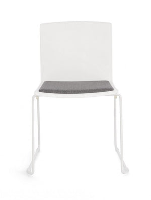 Set 4 Sedie Resina Verde Moderne da Interno - AMARA Colore: Bianco