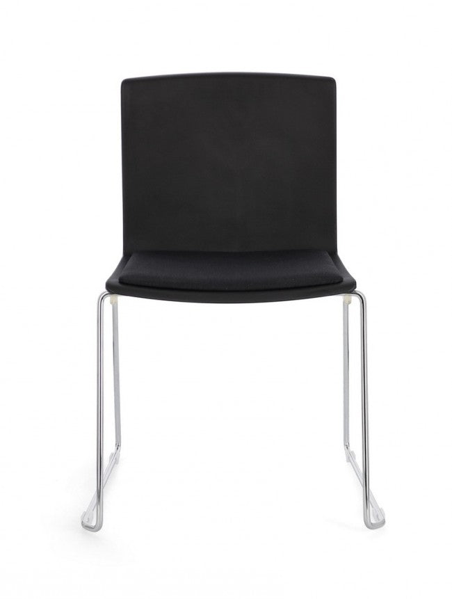 Set 4 Sedie Resina Verde Moderne da Interno - AMARA Colore: Antracite