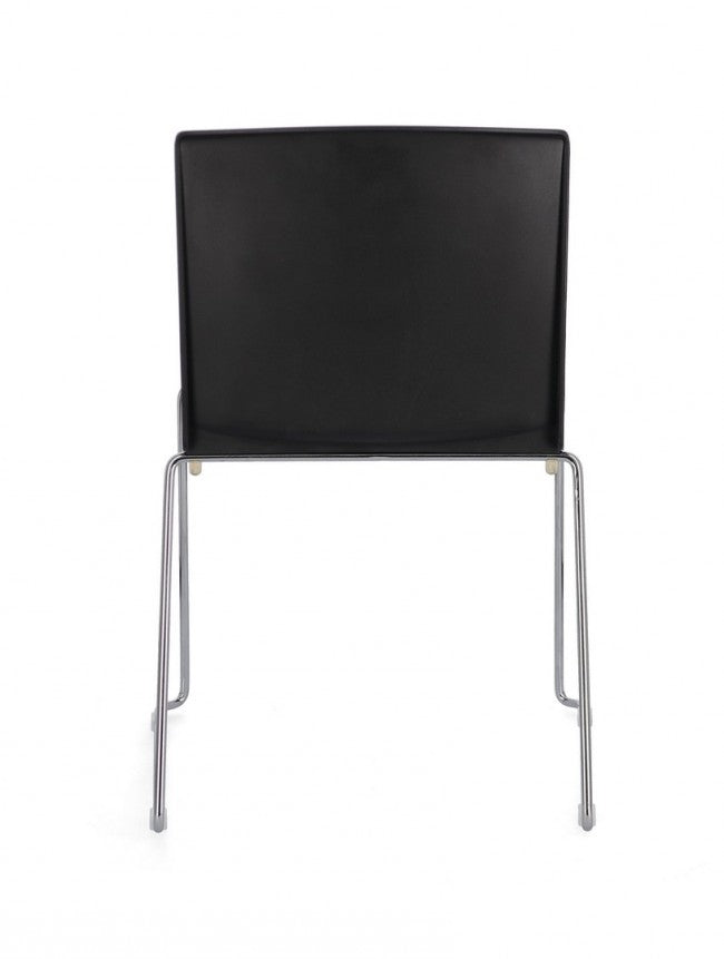 Set 4 Sedie Resina Verde Moderne da Interno - AMARA Colore: Antracite