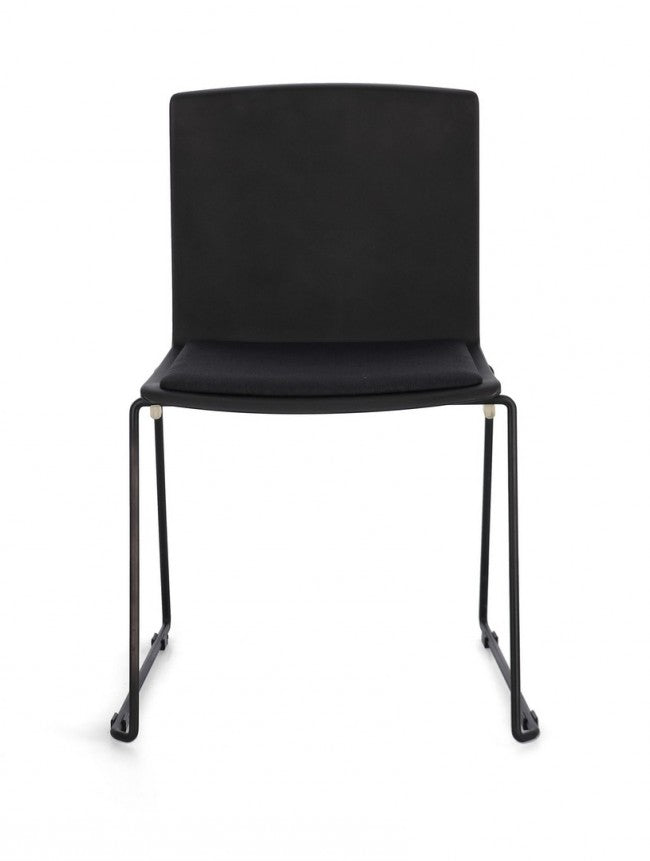 Set 4 Sedie Resina Verde Moderne da Interno - AMARA Colore: Nero