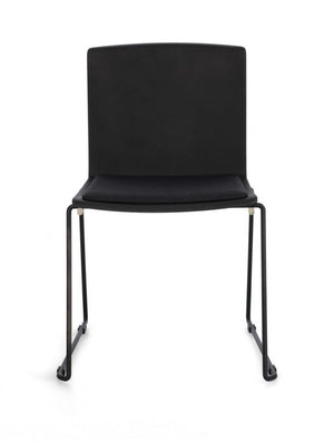 Set 4 Sedie Resina Verde Moderne da Interno - AMARA Colore: Nero