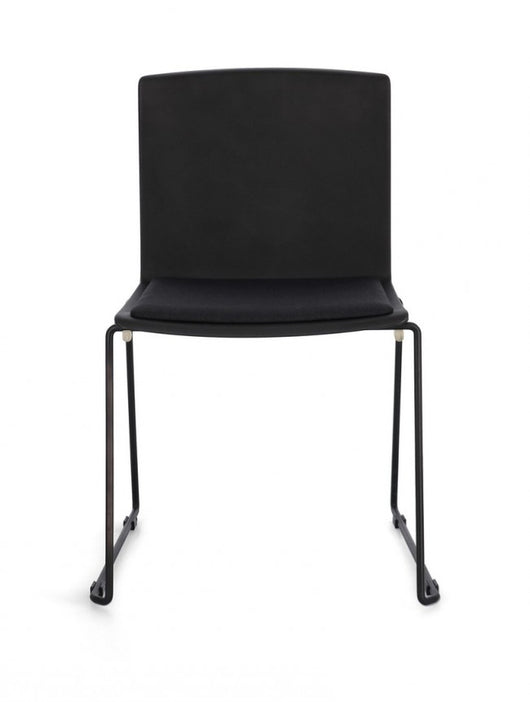 Set 4 Sedie Resina Verde Moderne da Interno - AMARA Colore: Nero