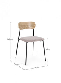 Set 2 Sedie Acciaio Marrone Moderno da Interno - BELLA Colore: Marrone