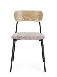 Set 2 Sedie Acciaio Marrone Moderno da Interno - BELLA Colore: Marrone