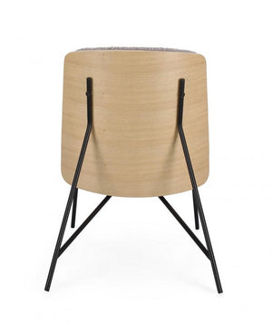 Poltrona Design Legno Grigio Moderno da Interno - CLIFF Colore: Grigio