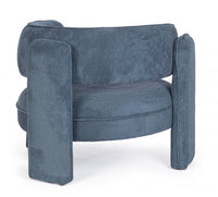 Poltrona Tessuto Blu Moderna da Interno - ARIANA Colore: Blu