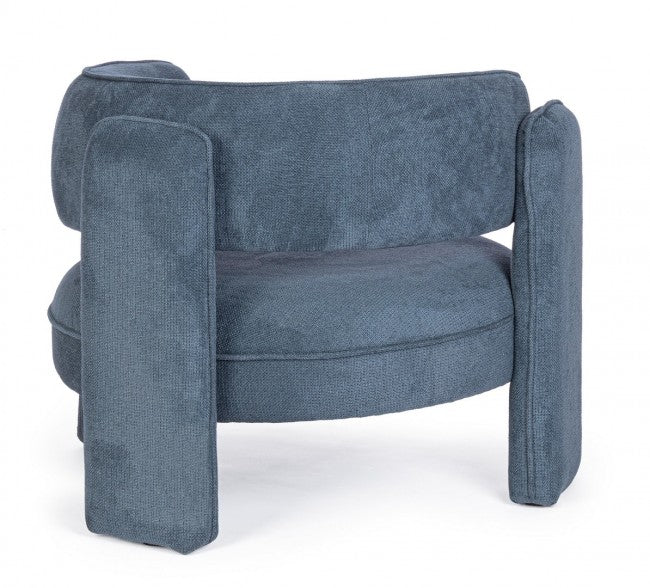 Poltrona Tessuto Blu Moderna da Interno - ARIANA Colore: Blu