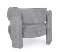 Poltrona Tessuto Blu Moderna da Interno - ARIANA Colore: Grigio
