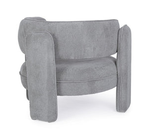 Poltrona Tessuto Blu Moderna da Interno - ARIANA Colore: Grigio