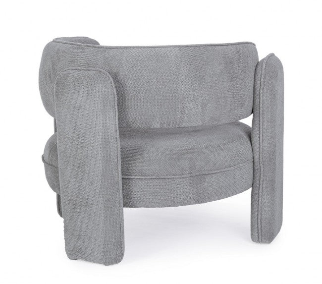 Poltrona Tessuto Blu Moderna da Interno - ARIANA Colore: Grigio