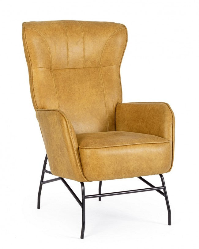 Poltrona Similpelle Marrone Moderna da Interno - SAVANNAH Colore: Marrone chiaro