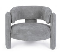 Poltrona Tessuto Blu Moderna da Interno - ARIANA Colore: Grigio