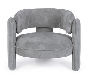 Poltrona Tessuto Blu Moderna da Interno - ARIANA Colore: Grigio