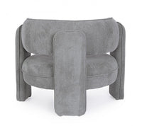 Poltrona Tessuto Blu Moderna da Interno - ARIANA Colore: Grigio