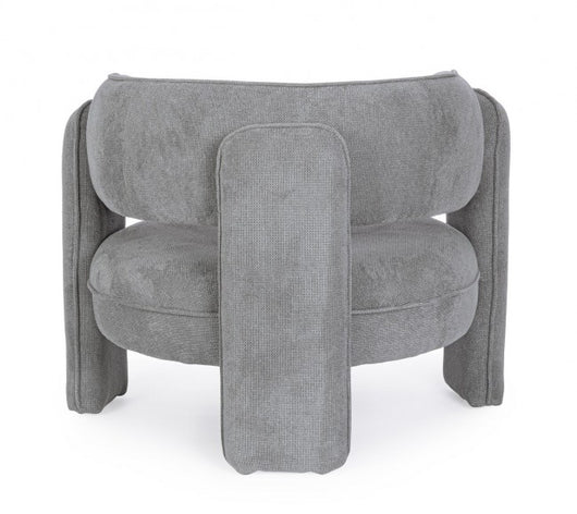 Poltrona Tessuto Blu Moderna da Interno - ARIANA Colore: Grigio