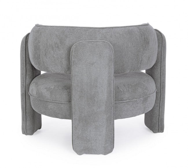 Poltrona Tessuto Blu Moderna da Interno - ARIANA Colore: Grigio