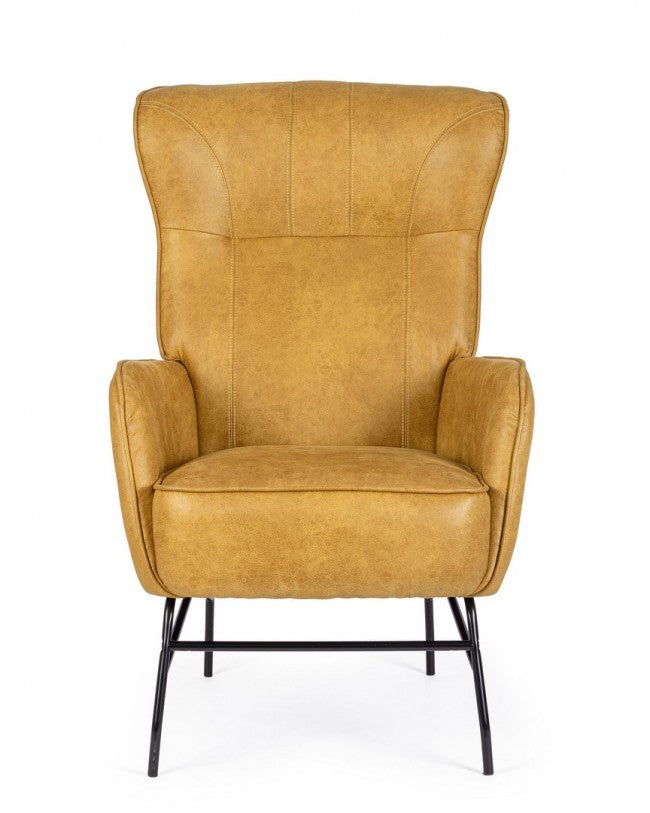 Poltrona Similpelle Marrone Moderna da Interno - SAVANNAH Colore: Marrone chiaro