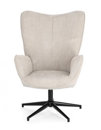 Poltrona Tessuto Verde Moderna da Interno - LUCILLE Colore: Beige